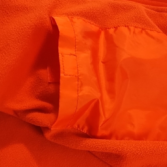 Totes Orange Utility Jacket with Zip off Hood Elastic Cuffs Fleece Lined Pockets - Picture 11 of 13